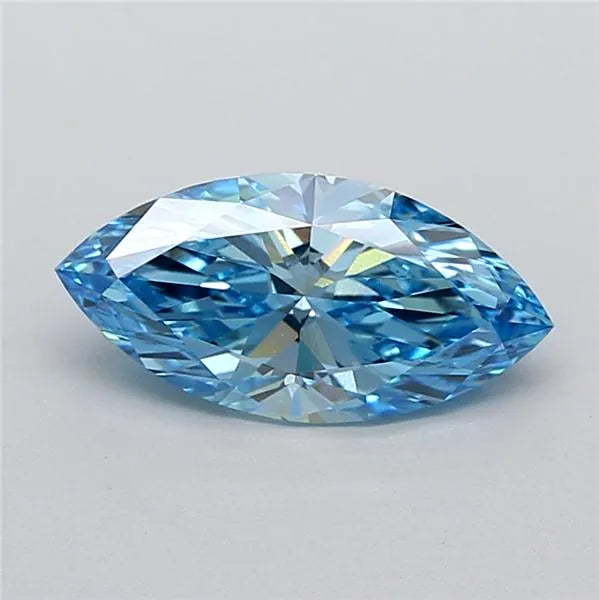 2.10ct Marquise Lab Grown Diamond (Colour Fancy Vivid Blue, Clarity VVS2, IGI Certified)
