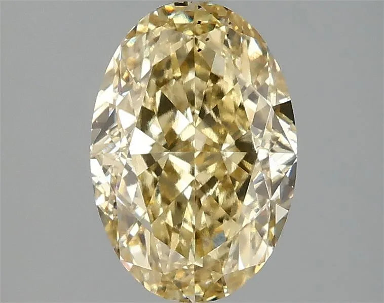 2.10ct Oval Lab Grown Diamond (Colour Fancy Intense Yellow, Clarity VS2, IGI Certified)