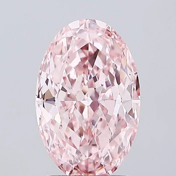 2.10ct Oval Lab Grown Diamond (Colour Fancy Vivid Pink, Clarity VVS2, IGI Certified)
