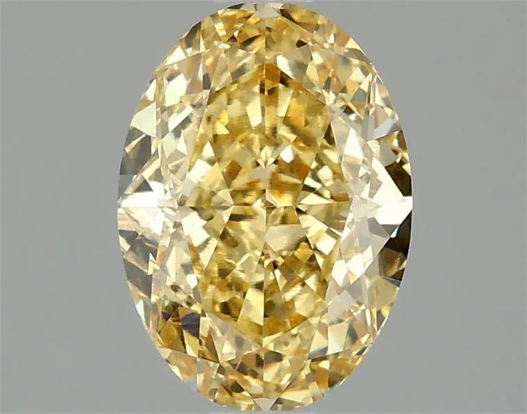 2.10ct Oval Lab Grown Diamond (Colour Fancy Vivid Yellow, Clarity VS1, IGI Certified)