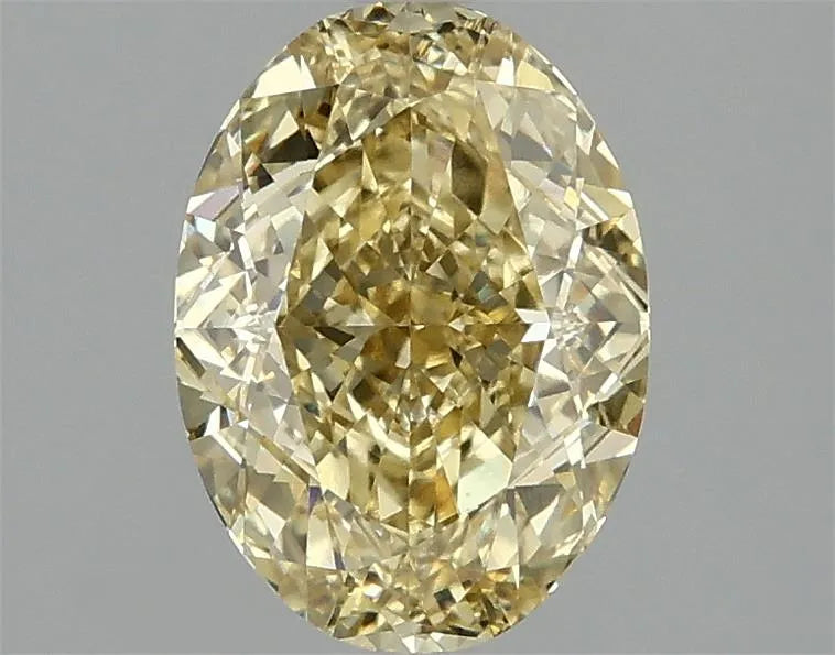 2.10ct Oval Lab Grown Diamond (Colour Fancy Vivid Yellow, Clarity VS1, IGI Certified)