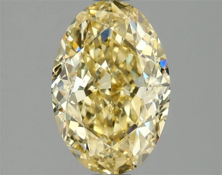 2.10ct Oval Lab Grown Diamond (Colour Fancy Vivid Yellow, Clarity VS2, IGI Certified)