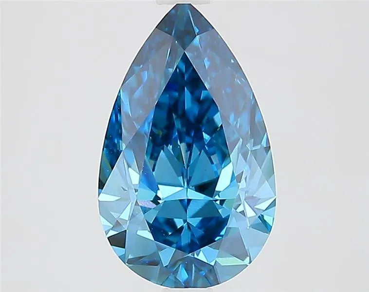 2.10ct Pear Lab Grown Diamond (Colour Fancy Vivid Blue, Clarity VVS2, IGI Certified)