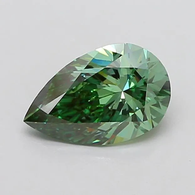 2.10ct Pear Lab Grown Diamond (Colour Fancy Vivid Green, Clarity VS1, IGI Certified)
