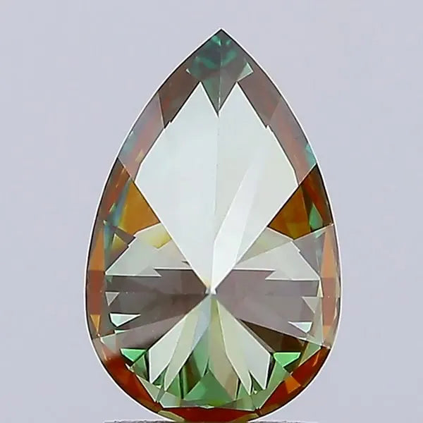 2.10ct Pear Lab Grown Diamond (Colour Fancy Vivid Green, Clarity VS1, IGI Certified)