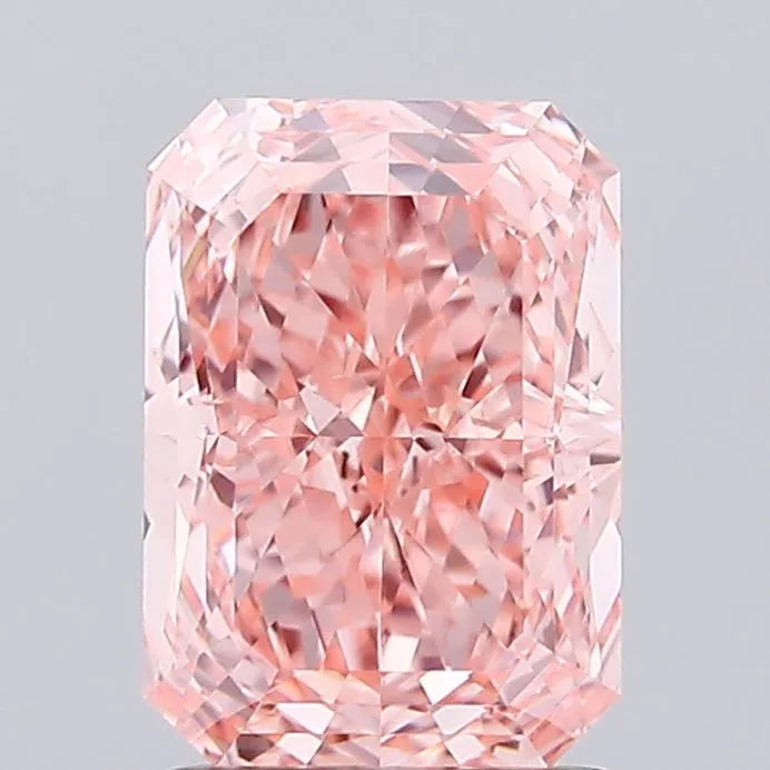 2.10ct Radiant Lab Grown Diamond (Colour Fancy Vivid Pink, Clarity VS1, IGI Certified)