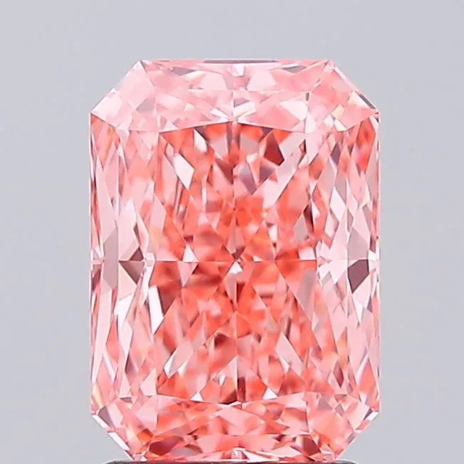 2.10ct Radiant Lab Grown Diamond (Colour Fancy Vivid Pink, Clarity VVS2, IGI Certified)