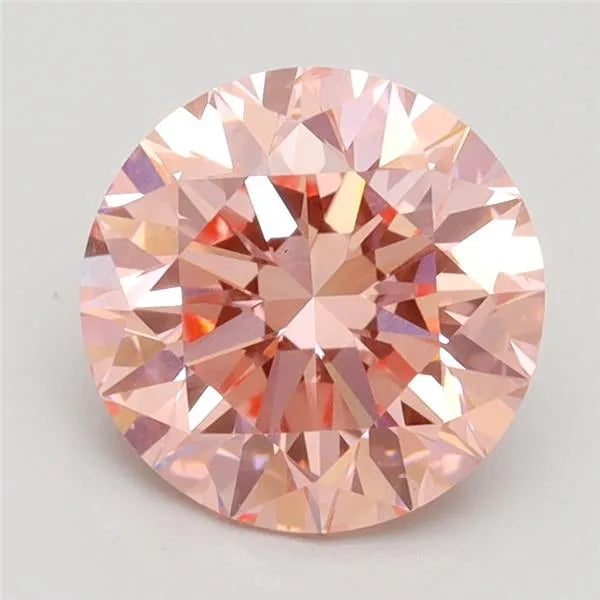 2.10ct Round Lab Grown Diamond (Colour Fancy Intense Pink, Clarity VS2, Cut EX, IGI Certified)