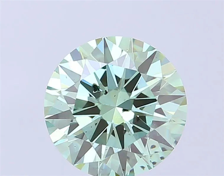 2.10ct Round Lab Grown Diamond (Colour Fancy Vivid Green, Clarity SI1, Cut EX, IGI Certified)