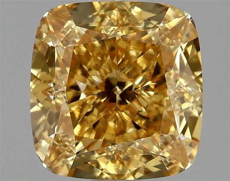 2.11ct Cushion modified Lab Grown Diamond (Colour Fancy Vivid Yellow, Clarity VS1, IGI Certified)
