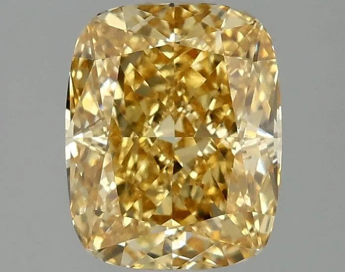 2.11ct Cushion modified Lab Grown Diamond (Colour Fancy Vivid Yellow, Clarity VVS2, IGI Certified)