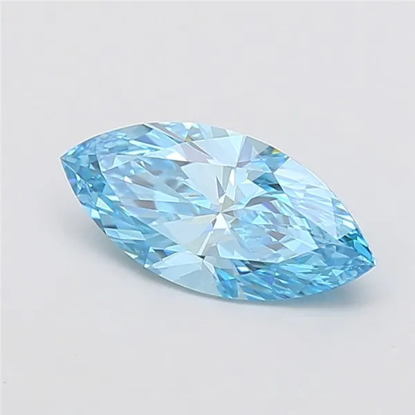 2.11ct Marquise Lab Grown Diamond (Colour Fancy Vivid Blue, Clarity VVS2, IGI Certified)