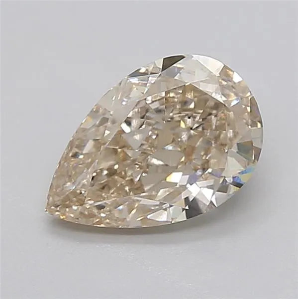 2.11ct Pear Lab Grown Diamond (Colour Very Light Brown, Clarity VVS2, IGI Certified)