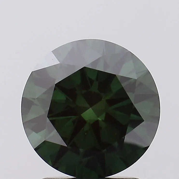 2.11ct Round Lab Grown Diamond (Colour Fancy Deep Green, Clarity VS1, Cut EX, IGI Certified)