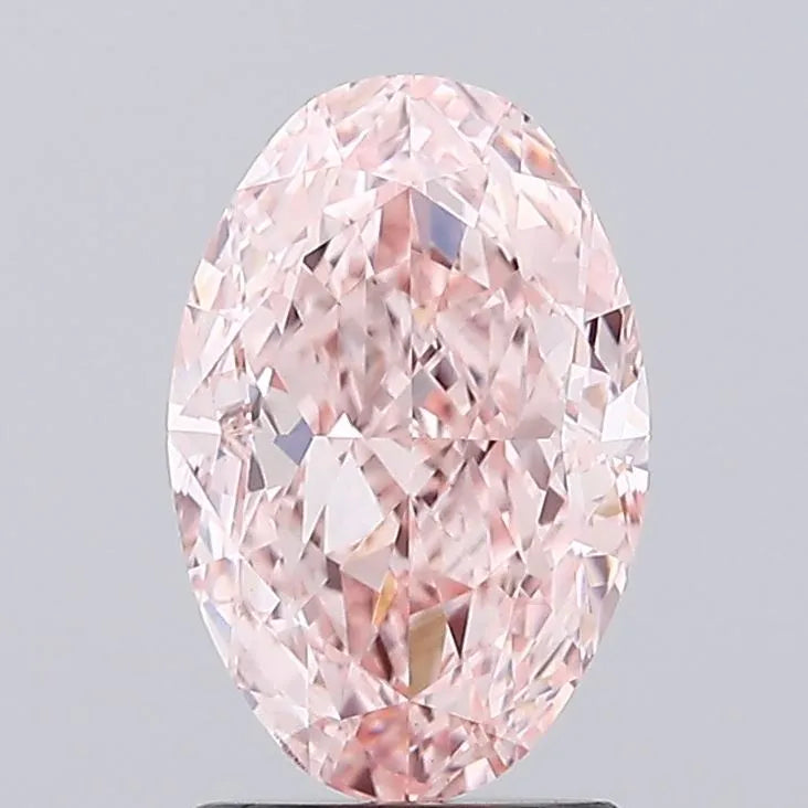 2.12ct Oval Lab Grown Diamond (Colour Fancy Vivid Pink, Clarity VVS2, IGI Certified)