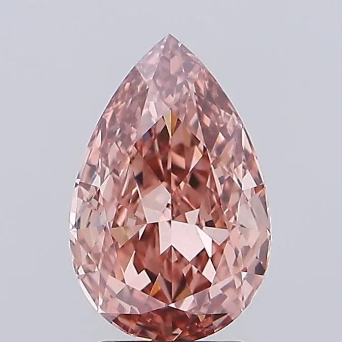 2.12ct Pear Lab Grown Diamond (Colour Fancy Brown, Clarity VVS2, IGI Certified)