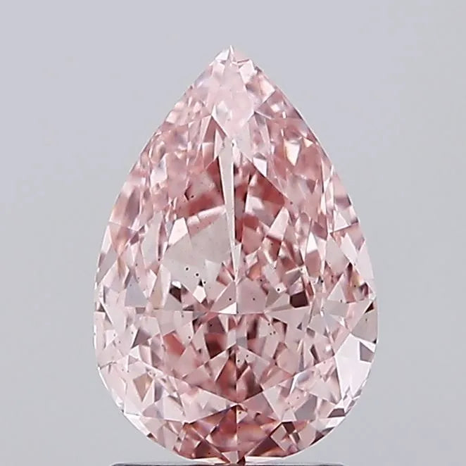 2.12ct Pear Lab Grown Diamond (Colour Fancy Intense Pink, Clarity VS2, IGI Certified)