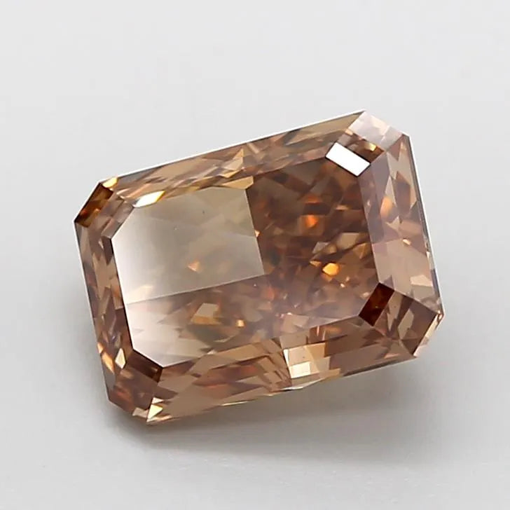 2.12ct Radiant Lab Grown Diamond (Colour Fancy Light Brown, Clarity VS1, IGI Certified)