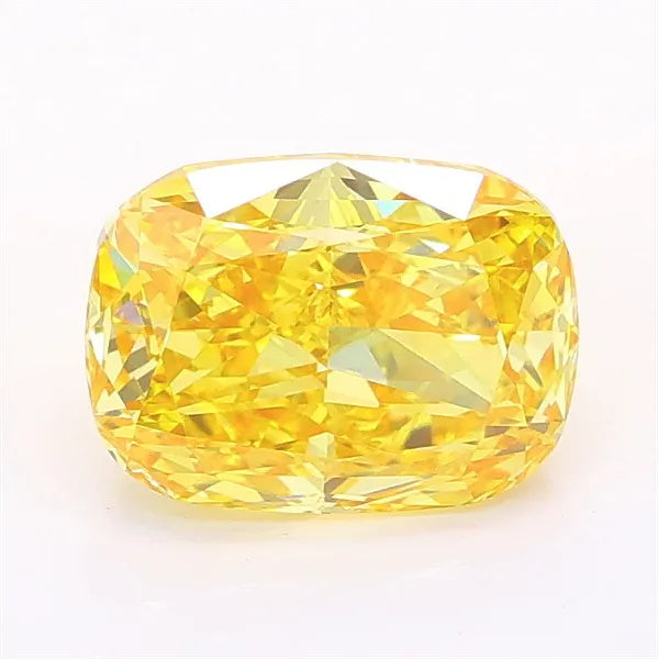 2.13ct Cushion modified Lab Grown Diamond (Colour Fancy Vivid Yellow, Clarity VVS2, IGI Certified)