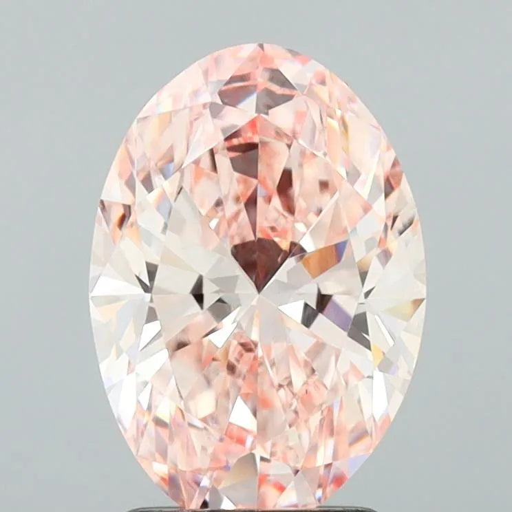 2.13ct Oval Lab Grown Diamond (Colour Fancy Intense Pink, Clarity VS1, IGI Certified)