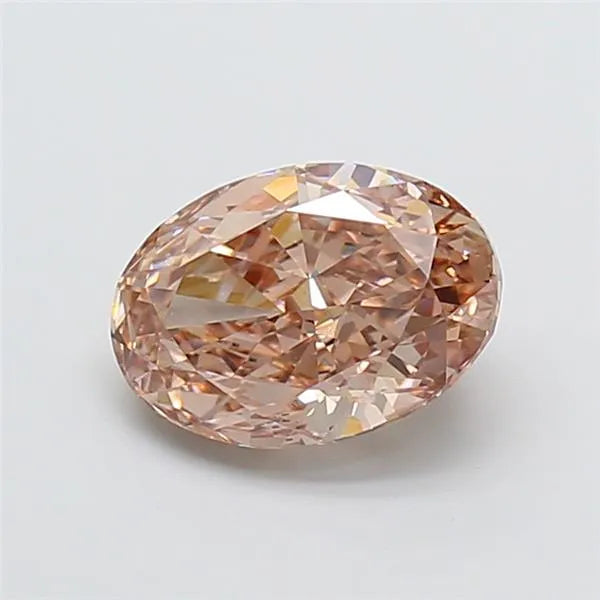 2.13ct Oval Lab Grown Diamond (Colour Fancy Light Brown, Clarity VS1, IGI Certified)