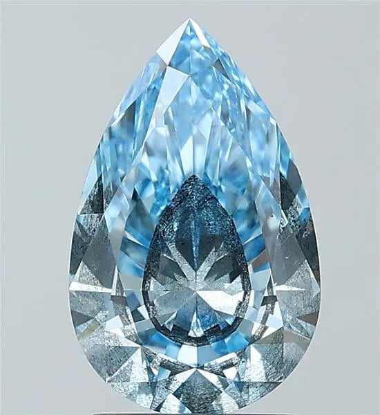 2.13ct Pear Lab Grown Diamond (Colour Fancy Intense Blue, Clarity SI2, IGI Certified)