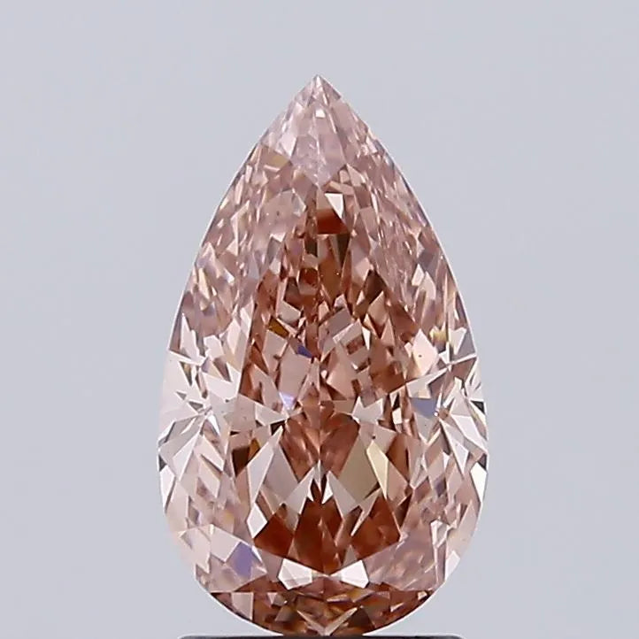 2.13ct Pear Lab Grown Diamond (Colour Fancy Vivid Pink, Clarity VVS2, IGI Certified)