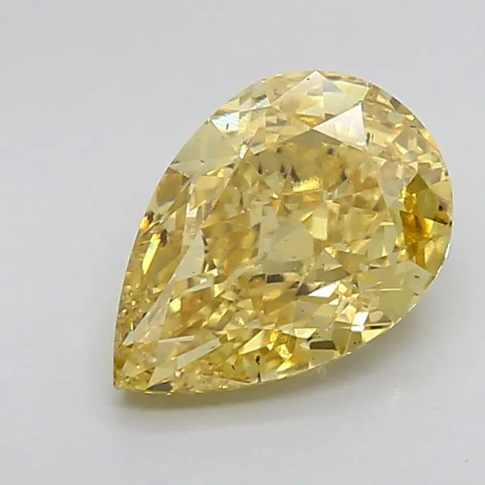 2.13ct Pear Lab Grown Diamond (Colour Fancy Vivid Yellow, Clarity VS2, IGI Certified)