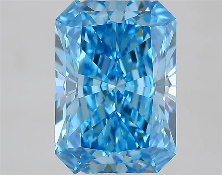 2.13ct Radiant Lab Grown Diamond (Colour Fancy Vivid Blue, Clarity VVS2, IGI Certified)