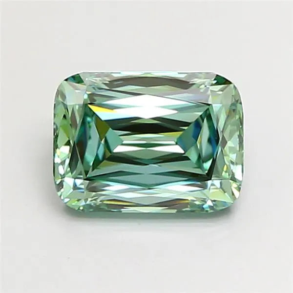 2.14ct Cushion modified Lab Grown Diamond (Colour Fancy Vivid Green, Clarity VVS2, IGI Certified)