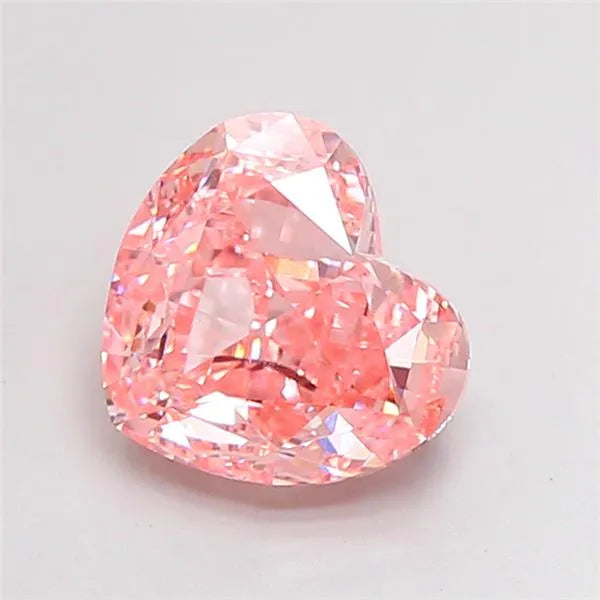 2.14ct Heart Lab Grown Diamond (Colour Fancy Vivid Pink, Clarity VVS2, IGI Certified)