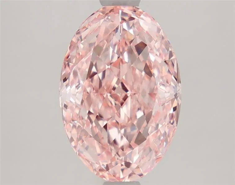 2.14ct Oval Lab Grown Diamond (Colour Fancy Vivid Pink, Clarity VVS2, IGI Certified)