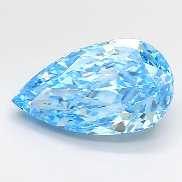 2.14ct Pear Lab Grown Diamond (Colour Fancy Vivid Blue, Clarity VVS2, IGI Certified)