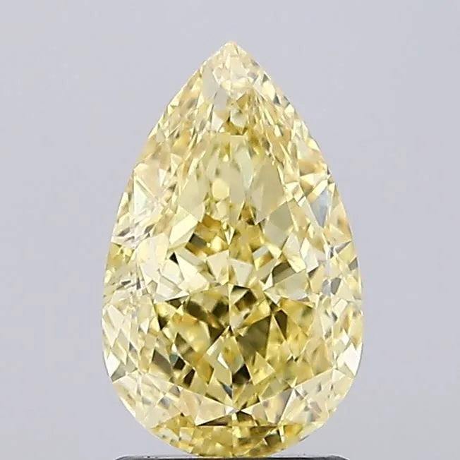 2.14ct Pear Lab Grown Diamond (Colour Fancy Vivid Yellow, Clarity VVS2, IGI Certified)