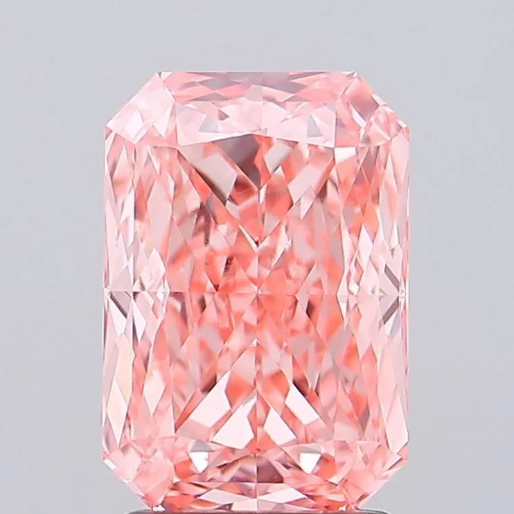 2.14ct Radiant Lab Grown Diamond (Colour Fancy Vivid Pink, Clarity VVS2, IGI Certified)