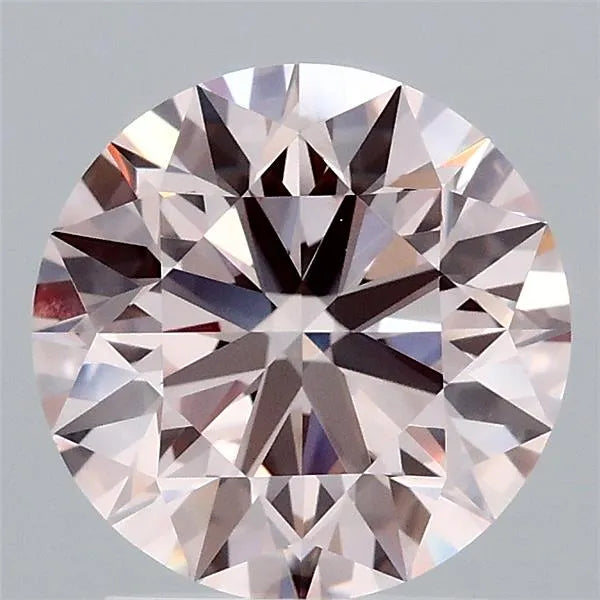 2.14ct Round Lab Grown Diamond (Colour Fancy Light Pink, Clarity VVS2, Cut ID, IGI Certified)