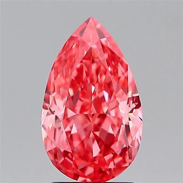 2.15ct Pear Lab Grown Diamond (Colour Fancy Vivid Pink, Clarity VVS2, IGI Certified)