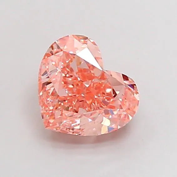 2.16ct Heart Lab Grown Diamond (Colour Fancy Brownish Pink, Clarity VS2, IGI Certified)