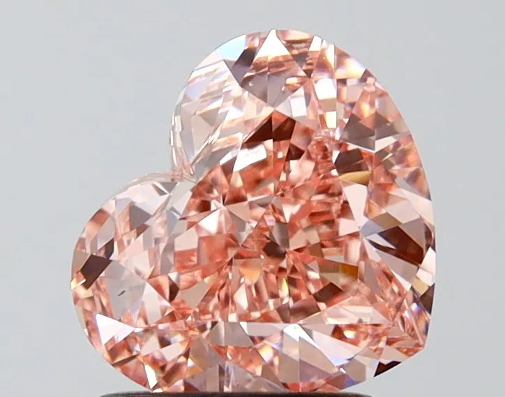2.16ct Heart Lab Grown Diamond (Colour Fancy Vivid Pink, Clarity VVS1, IGI Certified)