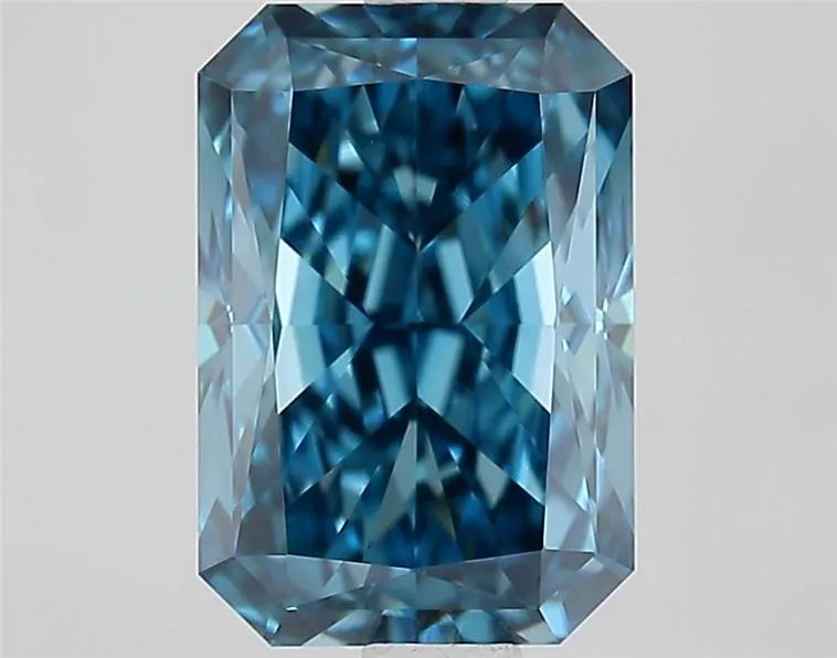 2.16ct Radiant Lab Grown Diamond (Colour Fancy Vivid Blue, Clarity VVS2, IGI Certified)