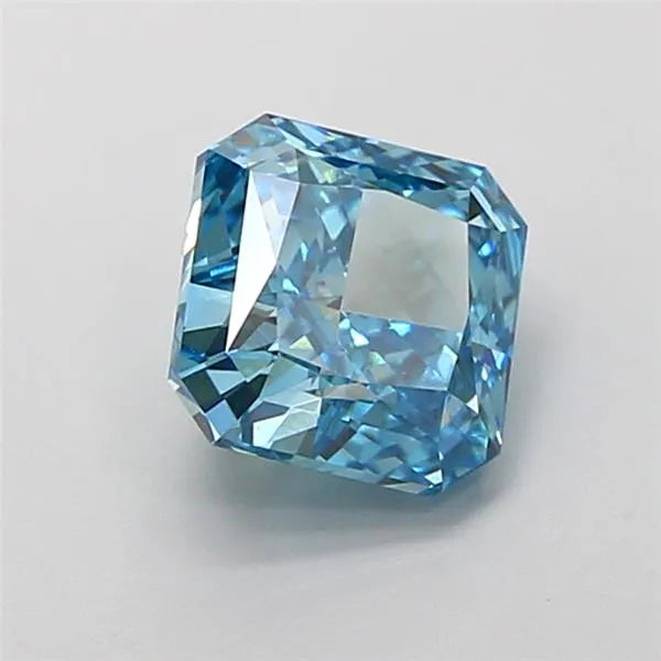 2.16ct Square radiant Lab Grown Diamond (Colour Fancy Vivid Blue, Clarity VVS2, IGI Certified)