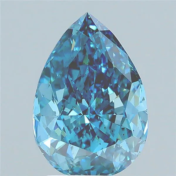 2.17ct Pear Lab Grown Diamond (Colour Fancy Vivid Blue, Clarity VS2, IGI Certified)