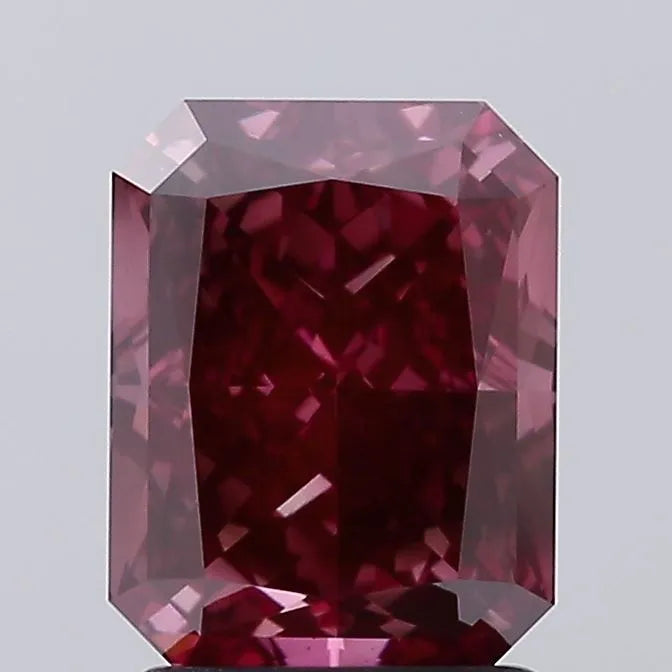 2.17ct Radiant Lab Grown Diamond (Colour Fancy Deep Purplish Pink, Clarity VS2, IGI Certified)