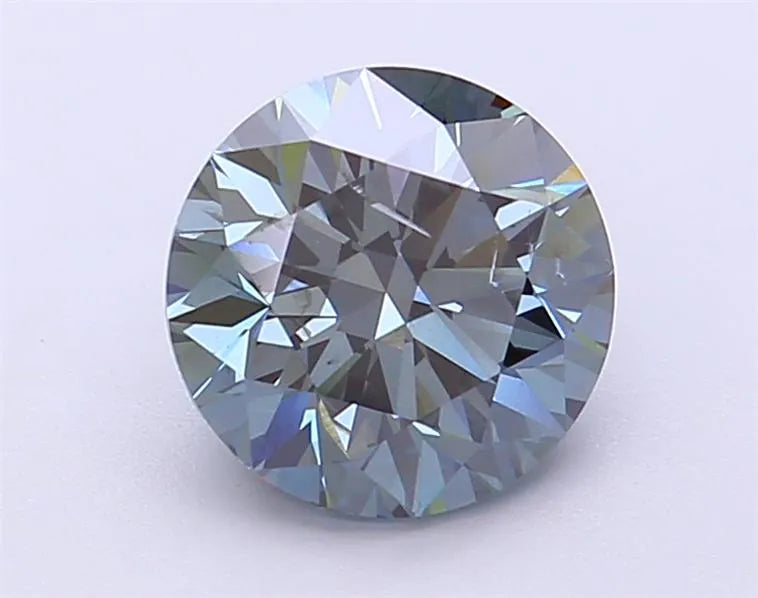 2.17ct Round Lab Grown Diamond (Colour Fancy Intense Blue, Clarity SI2, Cut EX, IGI Certified)