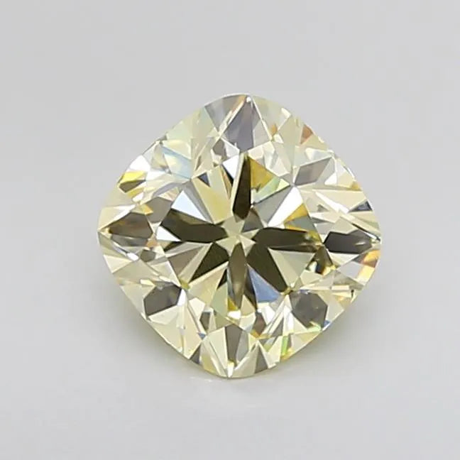 2.18ct Cushion brilliant Lab Grown Diamond (Colour Fancy Light Yellow, Clarity VVS2, Cut GD, IGI Certified)