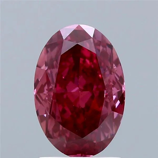 2.18ct Oval Lab Grown Diamond (Colour Fancy Vivid Brownish Pink, Clarity VS2, IGI Certified)