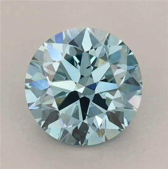 2.18ct Round Lab Grown Diamond (Colour Fancy Vivid Blue, Clarity VS2, Cut EX, IGI Certified)