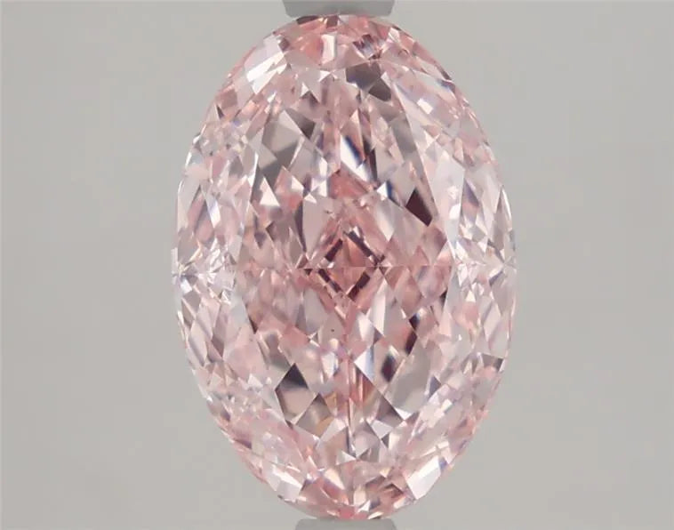 2.19ct Oval Lab Grown Diamond (Colour Fancy Intense Pink, Clarity VS1, IGI Certified)