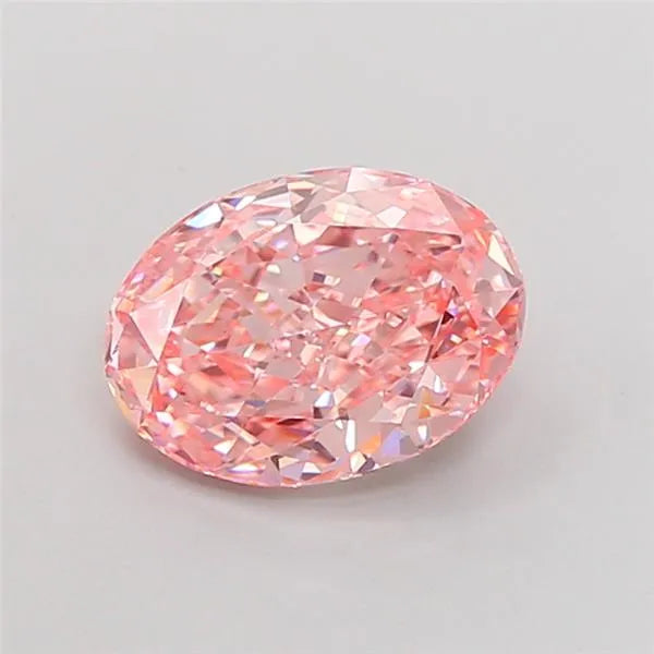 2.19ct Oval Lab Grown Diamond (Colour Fancy Vivid Pink, Clarity VVS1, IGI Certified)