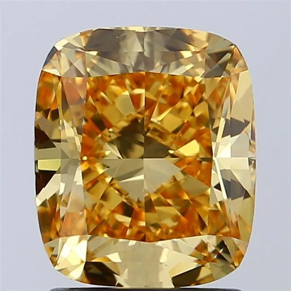 2.20ct Cushion modified Lab Grown Diamond (Colour Fancy Vivid Yellow, Clarity VVS2, IGI Certified)